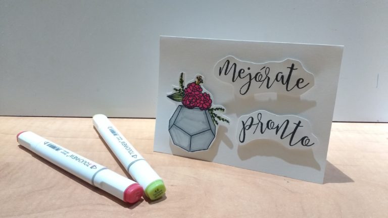Lee más sobre el artículo Tarjeta de mejórate pronto sencilla con sellos