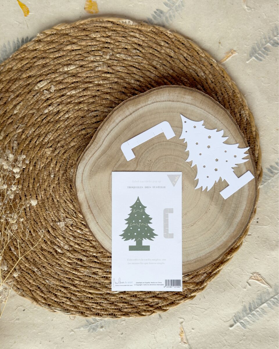 Troquel abeto navidad pop up