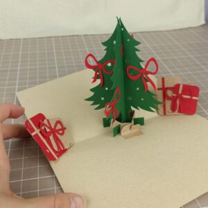 Troquel abeto navidad pop up